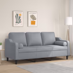 Ce canapé 3 places, qui se démarque par son design moderne et ses coussins décoratifs, sera un excellent endroit pour discute ...