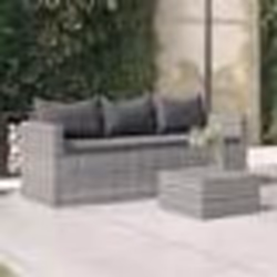 vidaXL Canapé 2 places avec oreillers décoratifs gris 140cm similicuir