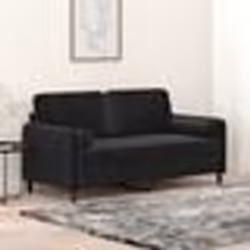 vidaXL Canapé 2 places avec oreillers décoratifs noir 140 cm velours
