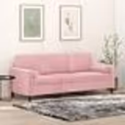 vidaXL Canapé 3 places avec oreillers décoratifs rose 180 cm velours