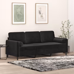 Ce canapé 3 places, qui se démarque par son design moderne et ses coussins décoratifs, sera un excellent endroit pour discute ...