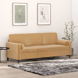 Ce canapé 3 places, qui se démarque par son design moderne et ses coussins décoratifs, sera un excellent endroit pour discute ...