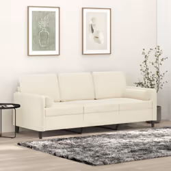 Ce canapé 3 places, qui se démarque par son design moderne et ses coussins décoratifs, sera un excellent endroit pour discute ...