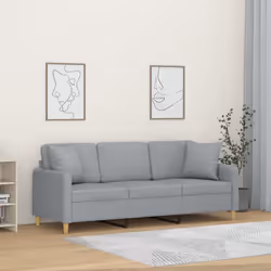 Ce canapé 3 places, qui se démarque par son design moderne et ses coussins décoratifs, sera un excellent endroit pour discute ...