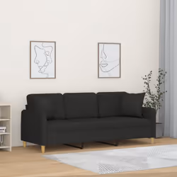 Ce canapé 3 places, qui se démarque par son design moderne et ses coussins décoratifs, sera un excellent endroit pour discute ...