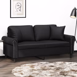 Ce canapé 2 places, qui se démarque par son design moderne et ses coussins décoratifs, sera un excellent endroit pour discute ...
