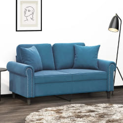 vidaXL Canapé 2 places - Bleu