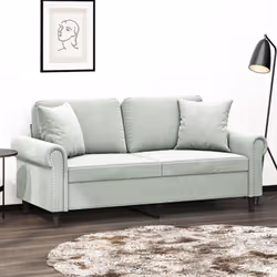 Ce canapé 2 places, qui se démarque par son design moderne et ses coussins décoratifs, sera un excellent endroit pour discute ...