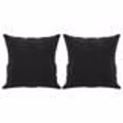 vidaXL Canapé 2 places avec oreillers décoratifs noir 140 cm velours