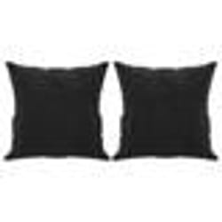 vidaXL Canapé 2 places avec oreillers décoratifs noir 140 cm velours