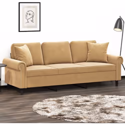 Ce canapé 3 places, qui se démarque par son design moderne et ses coussins décoratifs, sera un excellent endroit pour discute ...