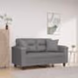vidaXL Canapé 2 places avec oreillers gris foncé 120 cm