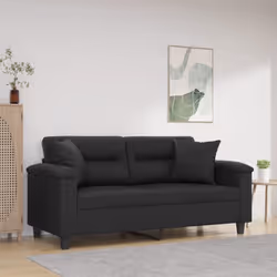 Ce canapé 2 places, qui se démarque par son design moderne et ses coussins décoratifs, sera un excellent endroit pour discute ...