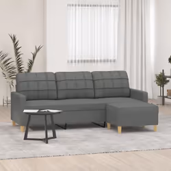 Ce canapé à 3 places avec repose-pieds est un excellent endroit pour discuter, lire, regarder la télévision ou simplement vou ...