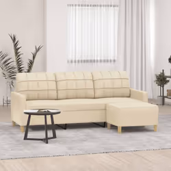 Ce canapé à 3 places avec repose-pieds est un excellent endroit pour discuter, lire, regarder la télévision ou simplement vou ...