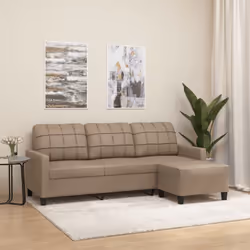 Ce canapé à 3 places avec repose-pieds est un excellent endroit pour discuter, lire, regarder la télévision ou simplement vou ...