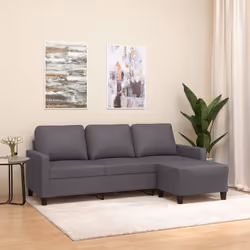 Ce canapé à 3 places avec repose-pieds est un excellent endroit pour discuter, lire, regarder la télévision ou simplement vou ...