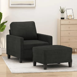 VidaXL Fauteuil Noir