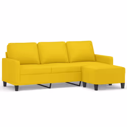 VidaXL 3201042, Jaune, mousse, Métal, Polyester, Textile, 600 mm, 500 mm, 410 mm
