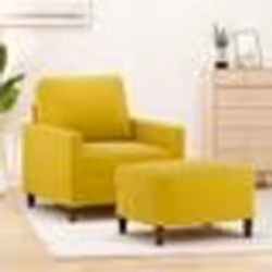 vidaXL Fauteuil avec repose-pied jaune 60 cm velours