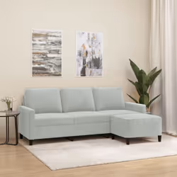 Ce canapé à 3 places avec repose-pieds est un excellent endroit pour discuter, lire, regarder la télévision ou simplement vou ...
