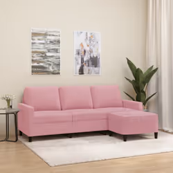 Ce canapé à 3 places avec repose-pieds est un excellent endroit pour discuter, lire, regarder la télévision ou simplement vou ...