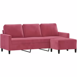 Ce canapé à 3 places avec repose-pieds est un excellent endroit pour discuter, lire, regarder la télévision ou simplement vou ...