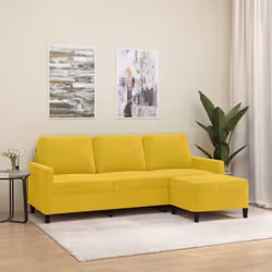 Ce canapé à 3 places avec repose-pieds est un excellent endroit pour discuter, lire, regarder la télévision ou simplement vou ...