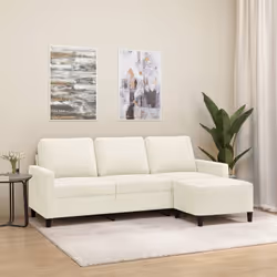 Ce canapé à 3 places avec repose-pieds est un excellent endroit pour discuter, lire, regarder la télévision ou simplement vou ...
