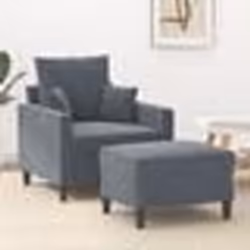 vidaXL Fauteuil avec repose-pied Gris foncé 60 cm Velours