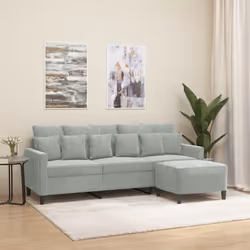 Ce canapé à 3 places avec repose-pieds est un excellent endroit pour discuter, lire, regarder la télévision ou simplement vou ...