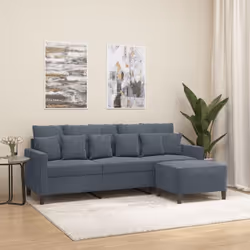 Ce canapé à 3 places avec repose-pieds est un excellent endroit pour discuter, lire, regarder la télévision ou simplement vou ...