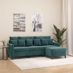 Ce canapé à 3 places avec repose-pieds est un excellent endroit pour discuter, lire, regarder la télévision ou simplement vou ...