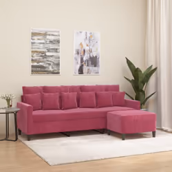 Ce canapé à 3 places avec repose-pieds est un excellent endroit pour discuter, lire, regarder la télévision ou simplement vou ...