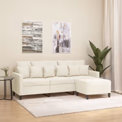 Ce canapé à 3 places avec repose-pieds est un excellent endroit pour discuter, lire, regarder la télévision ou simplement vou ...