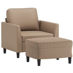 Vidaxl - Fauteuil Avec Repose-pied Cappuccino 60 Cm Similicuir