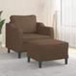 vidaXL Fauteuil avec repose-pied Marron 60 cm Tissu canapé fauteuil fauteuil TV canapé simple canapé canapé relax 3201130