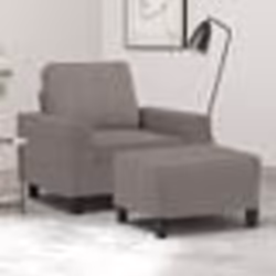 vidaXL Fauteuil avec repose-pied Taupe 60 cm Tissu