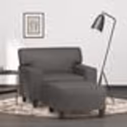 vidaXL Fauteuil avec repose-pied Gris 60 cm Similicuir