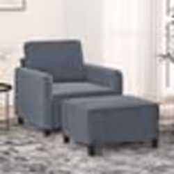 vidaXL Fauteuil avec repose-pied Gris foncé 60 cm Velours