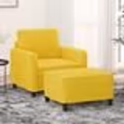 vidaXL Fauteuil avec repose-pied jaune 60 cm velours