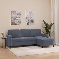 Ce canapé à 3 places avec repose-pieds est un excellent endroit pour discuter, lire, regarder la télévision ou simplement vou ...