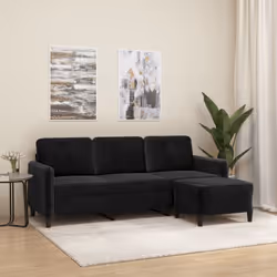 Ce canapé à 3 places avec repose-pieds est un excellent endroit pour discuter, lire, regarder la télévision ou simplement vou ...