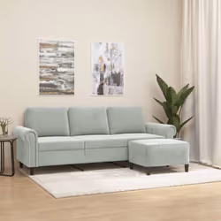 Ce canapé à 3 places avec repose-pieds est un excellent endroit pour discuter, lire, regarder la télévision ou simplement vou ...