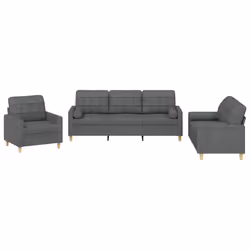 VidaXL 3201251, Gris, mousse, Métal, Polyester, Textile, 60 cm, 50 cm, 41 cm