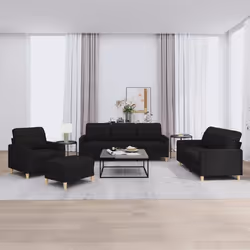 VidaXL 3201254, Noir, mousse, Métal, Polyester, Textile, 60 cm, 50 cm, 41 cm