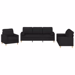 VidaXL 3201262, Noir, mousse, Métal, Polyester, Textile, 198 cm, 77 cm, 80 cm