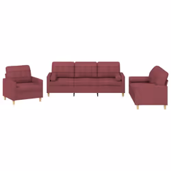VidaXL 3201272, Rouge, mousse, Métal, Polyester, Textile, 60 cm, 50 cm, 41 cm