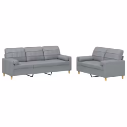 VidaXL 3201314, Gris, mousse, Métal, Polyester, Textile, 60 cm, 50 cm, 41 cm