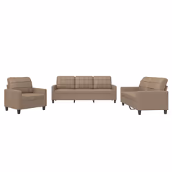 VidaXL 3201342, Cappucino, mousse, Simili-cuir, Métal, Polywood, Textile, 198 cm, 77 cm, 80 cm
